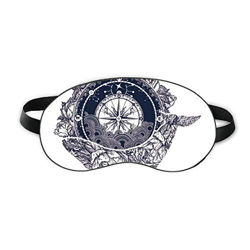 Compass Flower Stars Padrão de arte Sleep Eye Shield Soft Night Blindfold Shade Cover