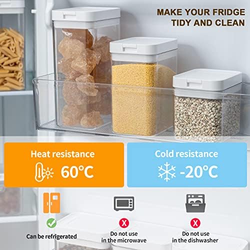 Recipientes de armazenamento de alimentos a velocidade 7 peças, recipientes de armazenamento de alimentos herméticos para geladeira,