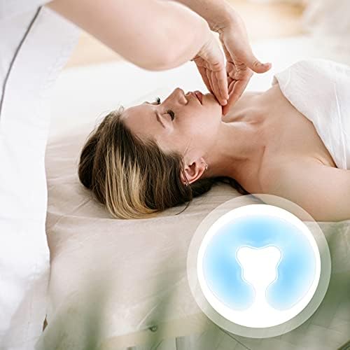 Almofado de travesseiro de viagem curado Silicone Silicone Face Down Pillow Face Spa Massage Pad para massagem Face Salon Home Massagem Tabela Coscão Blue Travel travesseiros