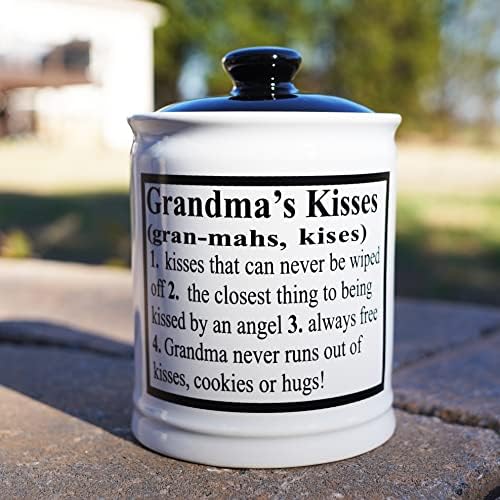 Cottage Creek Grandma's Kisses Candy Jar, Piggy Bank, Grandma Gifts, vovó