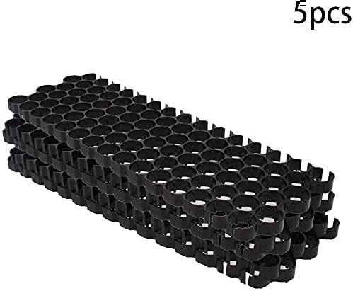 Heyiarbeit 5pcs 6x15 Spacer de células 18650 Suporte de suporte de plástico de bateria de lítio para pacote de bateria DIY 18,5