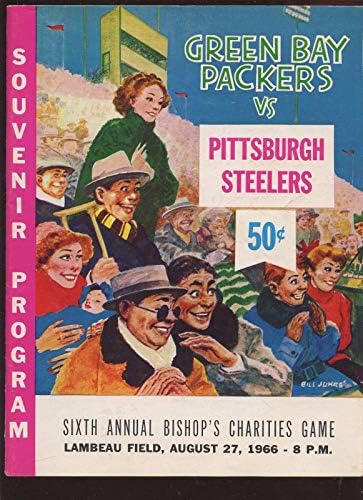 27 de agosto de 1966 NFL Program Pittsburgh Steelers no Green Bay Packers Ex+ - NFL Programs