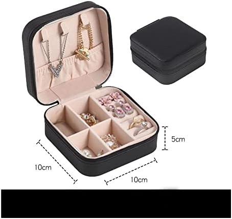 Caixa de jóias para mulheres, mini caixa de armazenamento de jóias portáteis para anéis, brincos, colares
