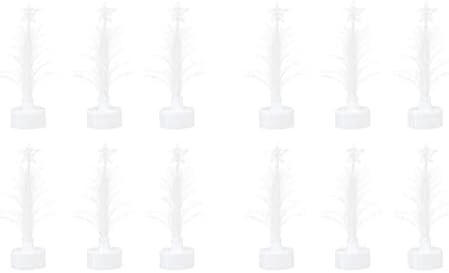 Aboofan 12 pcs sisal fibra de fibra de fibra multi-árvore de fibra superior de fibra superior- lojas stand topper Luzes de mesa de mesa mini ornamentos c ornamentos ópticos artificial metal metal