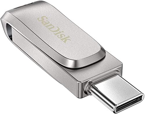 Sandisk 256 GB Ultra Drive Drive Luxe USB 3.1 Tipo-C Drive flash para laptops 2-em-1 Convertível Acer