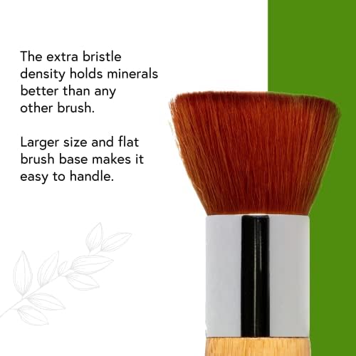 Gardeas de Honeybee Kabuki Brush/Bronzer Brush/Mini Buffer Brush | Alça de bambu | Eco amigável