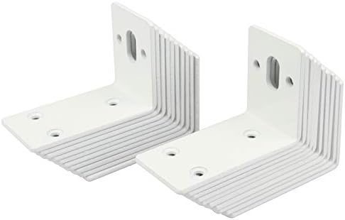 20 PCs Aço L Suportes de ângulo reto 3 L x 2¼ h x 1¾ W Espessura da junta de metal 3mm de 3 mm de carga de 66 lb para prateleiras de madeira, móveis, armário, parafusos não incluídos