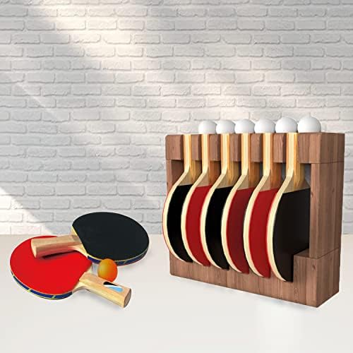 Pingue pongue paddle storage rack mesa de tênis de tênis Exibir bolas de suporte de parede de parede armazenamento em sala de