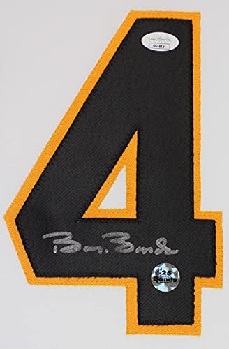 Barry Bonds autografou White Pittsburgh Pirates Jersey - lindamente emaranhado e emoldurado - assinado à mão por títulos