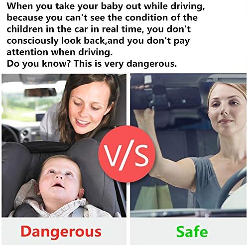 Espelho de bebê para espelho de carro para crianças do bebê carros de segurança Back Telescópica Babyview de frente para o