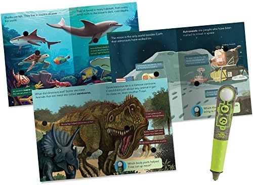 Insights Educacionais Hot Dots Jr. Livros de histórias de fatos científicos Ultimate, 3 livros de não ficção e caneta interativa, pastas