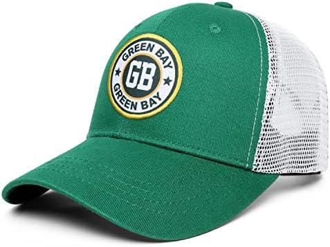 Green Bay Trucker Hat for Men Snapback Cap para fãs de futebol presentes