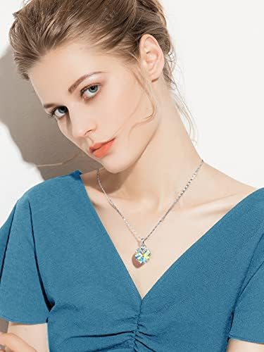 Platão H 3 Colar de cristal de coração para mulheres Presentes para seu pingente Crystal Jewelry Colar para meninas Presentes