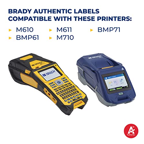 Brady Permasleeve encolhimento de fio e rótulos de cabo para impressoras M610, M611, M710, BMP61 e BMP71 - 0,125 dia x