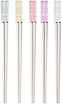AkHD Chop Sticks 5 pauzinhos reutilizáveis, brancos brancos de estimação, ferramentas de sushi de comida, macarrão de fast