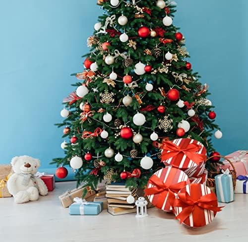 Caixas de presente de ninho de natal 4 Pacote de pacote vermelho e branco Design de cana -de -Natal Caixa de biscoitos empilhados
