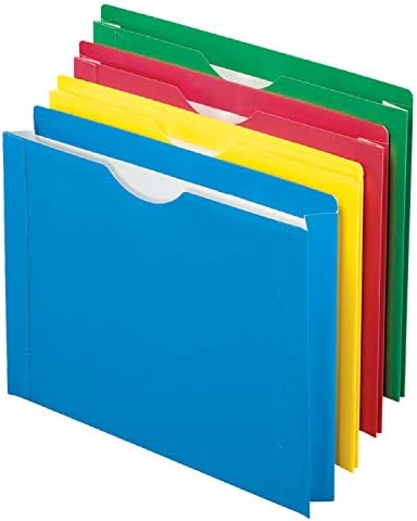 Jaqueta de arquivo reforçada com cores pendaflex, jaqueta em expansão de 2 polegadas, tamanho da carta, cores variadas, 8 pacote