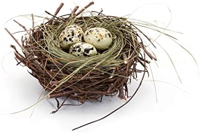 Ninho de melrose com ovos de espuma, diâmetro de 6 polegadas, sotaque decorativo da Páscoa, cama de animais pequenos, espuma