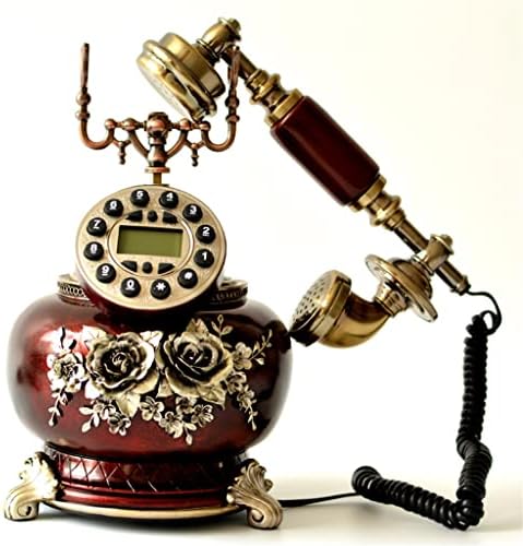 Lepsjgc Antique Telephone Crafts Vintage Metal Liquidline Home Ornamentos decorativos Telefone