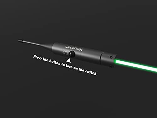 Kit de mira profissional de mira a laser Múltiplo de calibre, Green Bore Sighter Atualizado com 30 adaptadores Switch de