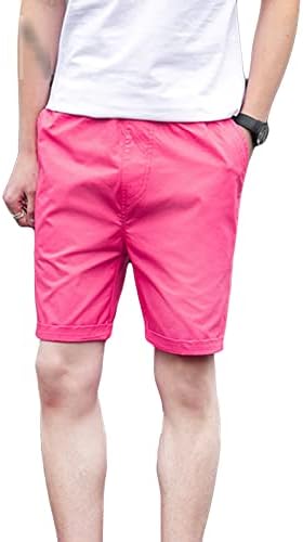 Jeke-DG Shorts causais masculinos da cintura elástica de algodão Shorts Comfort Shorts Pulpe