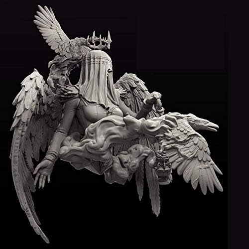 Goodmoel 1/10 Antigo Fantasy Raven Queen Warrior Resina Figura Busto Modelo / Soldado Desmonte e Soldado Die Kit de Cast