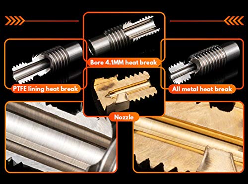 GO-3D Grade5 V6 Titanium Alloy Termal Tube Break para V6 HOTEND PARTILHO BLOCO DE 1,75MM FILamento