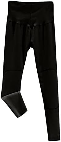 Calças de veludo de calças femininas de comigeewa spandex calças calças de meia -calça térmica de perna reta de perna reta 2023 7g