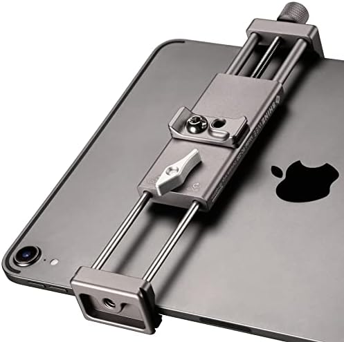 Suporte para iPad de metal Shinewee para montagem de tripé, parafuso de 1/4 , suportes de placa de trilho ACRA/RRS, encaixa o iPad 1 2 3 4 5 Mini Air Pro, Adaptador de establizador do suporte do iPad universal do tablet