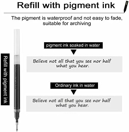 Canetas de canetas de canetas de canetas de canetas Yivonka Rollerball canetas de aprendizado, 0,5 mm, preto, 12pack