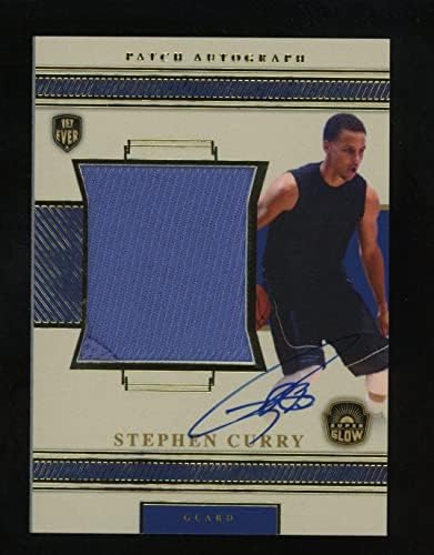 2022 Super Glow 1º de sempre Stephen Curry assinado no cartão de tênis automático de cartão 18/45 - tênis da NBA autografados