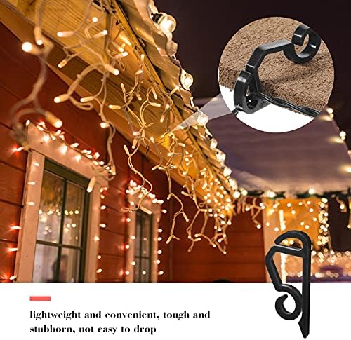 Marsui Christmas Light Clipe de calha ao ar livre gancho clipe ao ar livre clipe de férias leve clipe de luz para decoração