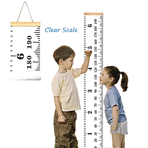 2 Pacote de crianças gráficos de crescimento de bebê pendurado, régua de decoração da régua pendurada, régua de medimento de altura