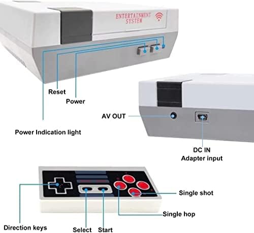 Console de jogo portátil clássico, console de jogo clássico sem fio Console de jogo 620 de jogo portátil, console de videogame para player blue zqh-04
