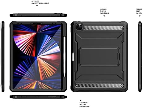 Tablet PC Case Bolsa Mangas de bolsa compatível com iPad Pro 5ª geração 12.9 polegadas -Dever de imposto devastado robusto Caso