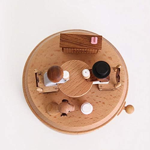 New Wooden Roting Music Box Clockwork Music Música Handmade de Caixa de Madeira Crafts Acessórios Retro Decoração de