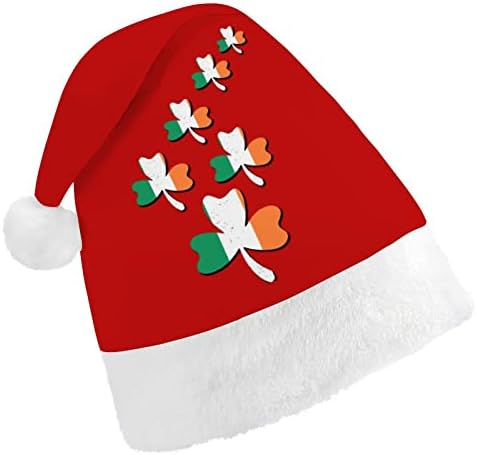 Irlanda Flag Shamrock chapéu de natal chapéus Papai Noel Decorações de árvore de Natal Presentes para adultos para