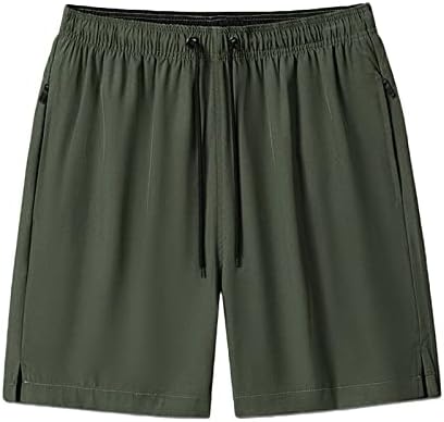 Ozmmyan shorts atléticos para homens Solid Elastic Waistt Fitness Pants Short de Cinco Pontos de Cinco Pontos