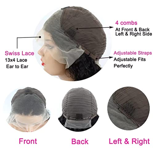 Persiús -de -onda de onda corporal de 32 polegadas Perucas frontais de cano humano 13x4 HD Lace transparente peruca frontal para mulheres