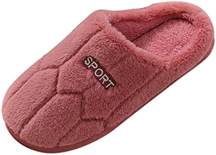 Flippers para mulheres, algodão quente e externo de algodão liso adorável casual sliper chinelos de verão sandálias Fuzzy