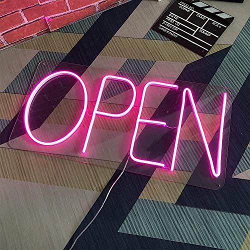 DVTEL Open Pink LED NEON SIGN, Custom Bar Cafe Store Hotel Decor Luzes noturnas Luzes de neon acrílico, Signal de parede pendurada