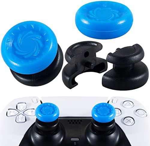 PlayRealm sem queda de tampa de tampa e tampa de aperto de silicone 2 conjuntos para controlador PS5 e PS4