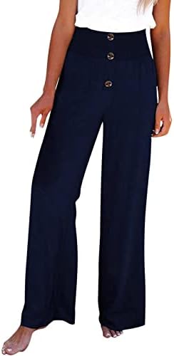 Miashui Windbreaker calças mulheres mulheres calças sólidas casuais pernas largas cintura elástica de tamanho grande mulheres trabalham com negócios