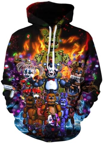 PUZHAI UNISISEX Game Hoodie 3D Pullovers impressos Anime Capuz do moletom para moletom com capuz de anime