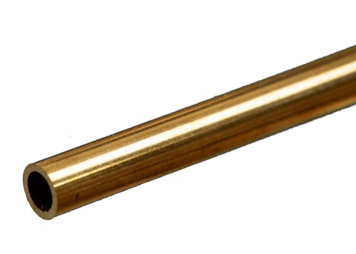 K&S Metals de precisão 8208 Tubo de latão redondo, 7/32 x 0,029 x 12 , 1 peça, feita nos EUA