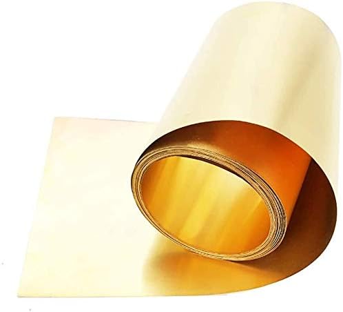 Haoktsb Brass Brass Brass Foil Folha de folha de cobre Correia de cobre Metal de cobre funcionando 0,1 mm, folha de cobre pura de