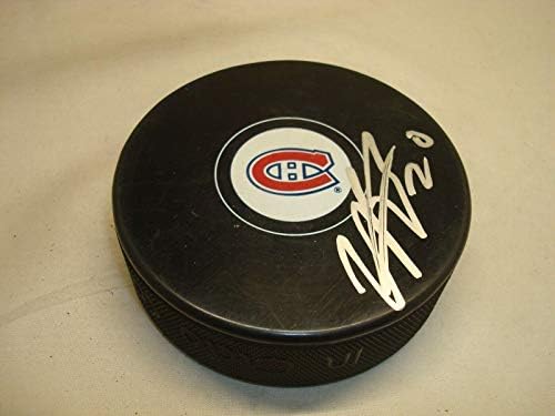 Victor Bartley assinou o Montreal Canadiens Hockey Puck autografado 1A - Pucks autografados da NHL