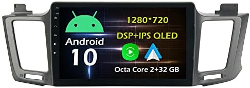 10.1 '' Android 10 no carro de estéreo Dash Car Fit para Toyota RAV4 2013 14 15 16 17 18 Unidade de cabeça GPS Navigação CarPlay Android Auto DSP 4G WiFi Bluetooth