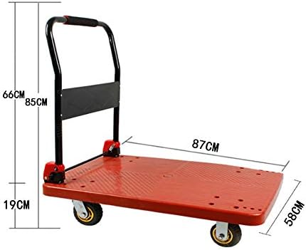 Guangming - Push Cart Dolly, dobrando o carrinho de mesa com alça de esponja, sem ruído Caminhão de mão em movimento