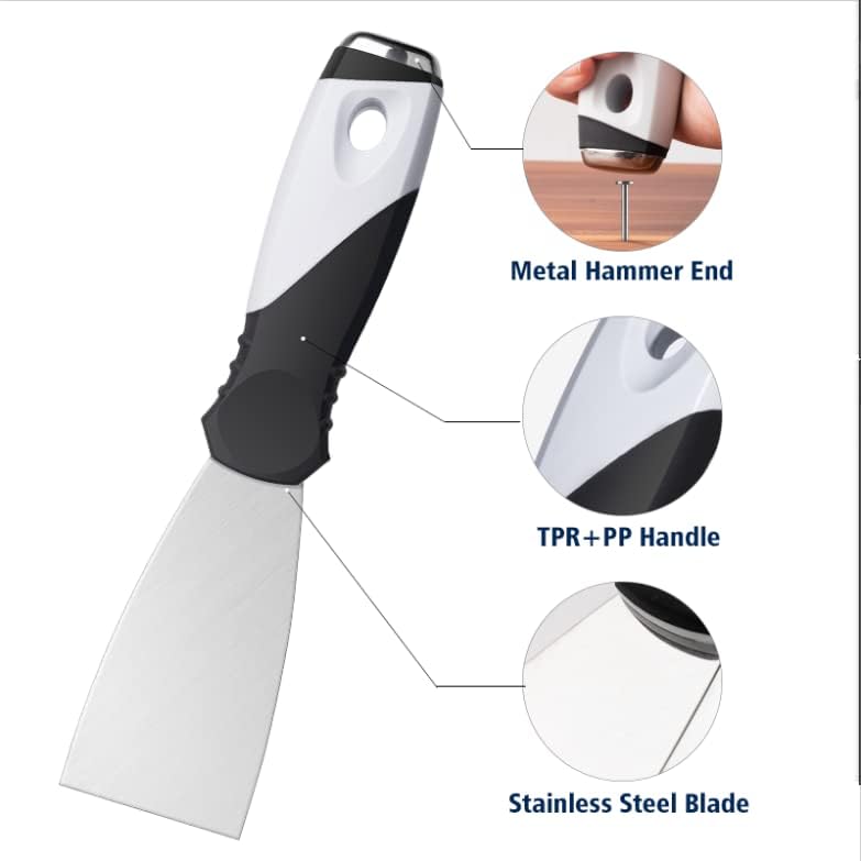 Mistor Rui 2 polegadas Faca, 2 ”Metal Small Putty Knife Raspper Tool for Wood, raspador de tinta de aço inoxidável